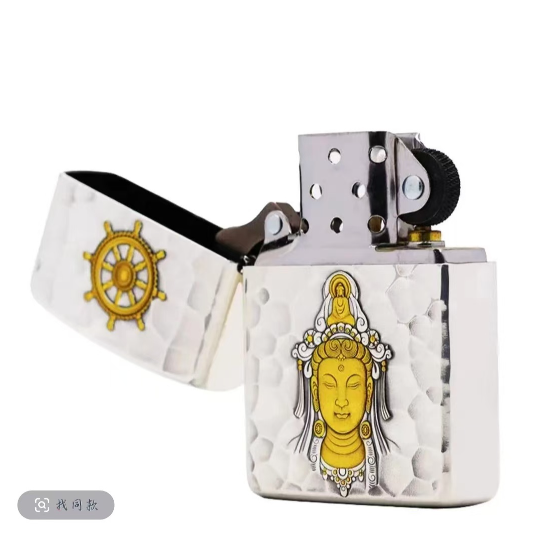 ZIPPO/之宝【镀银鎏金观心龙鱼】立体浮雕 送礼 防风打火机DYJ1