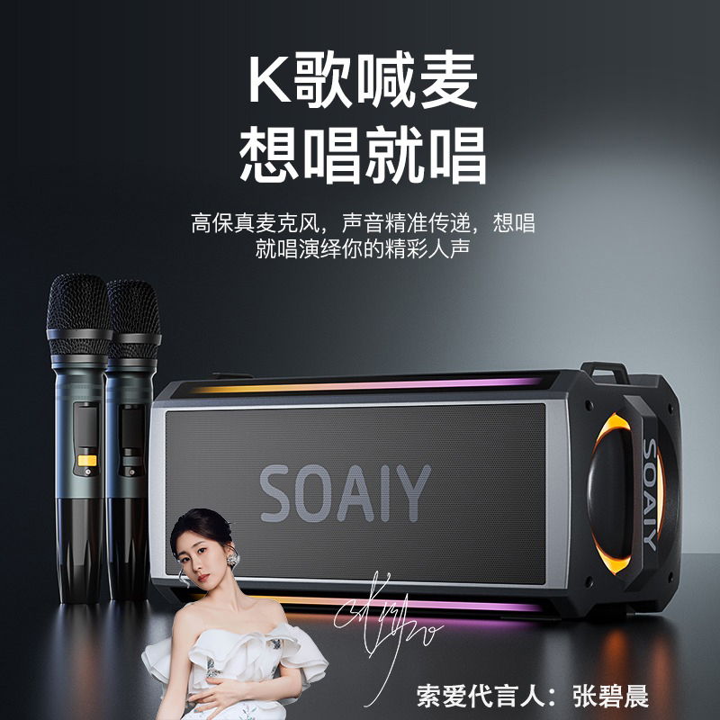 索爱SH05音响大功率家用K歌户外广场舞车载大音量低音炮唱歌音箱