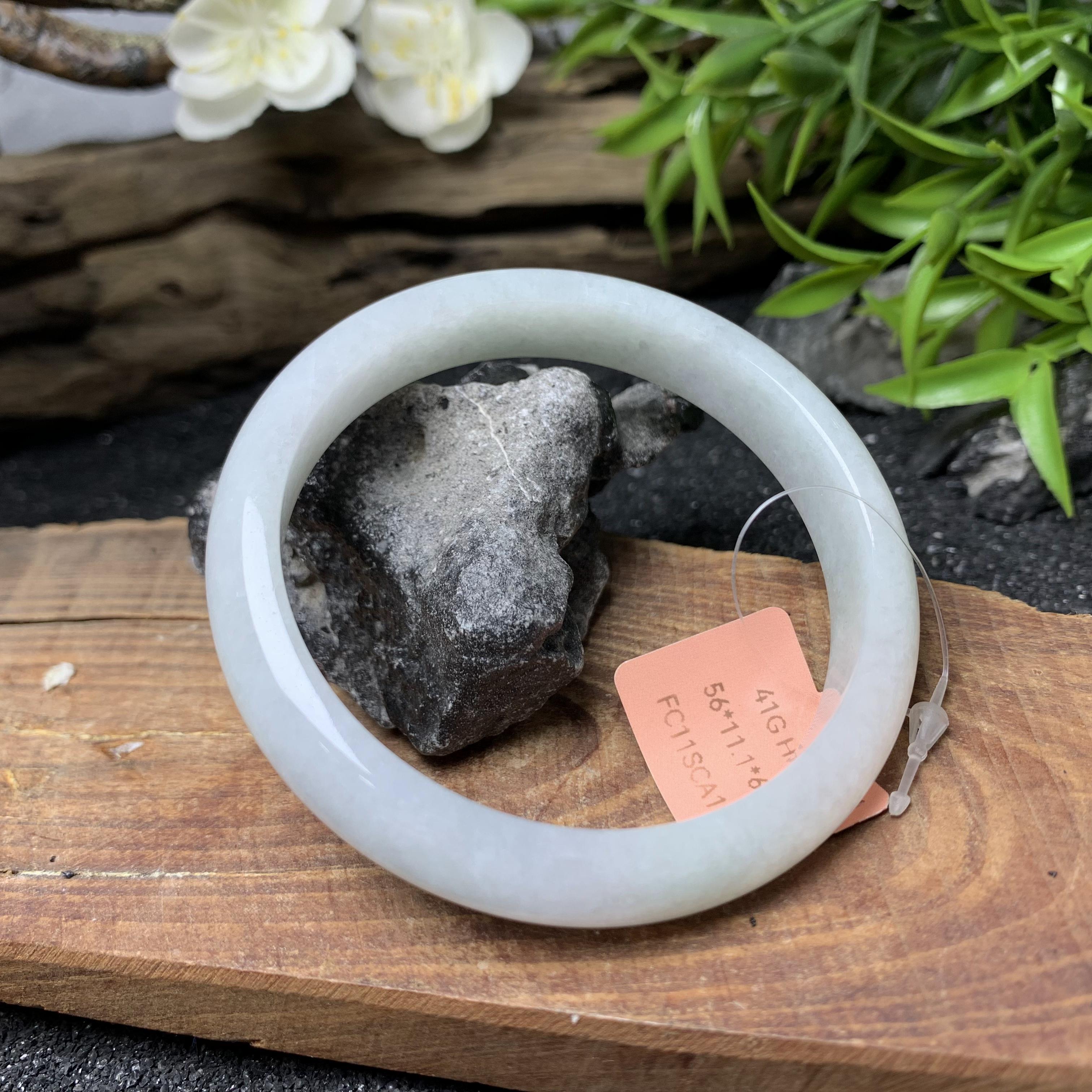 翡乘山翠天然A货缅甸翡翠  56正圈有水头 肉细 带底色0707时尚