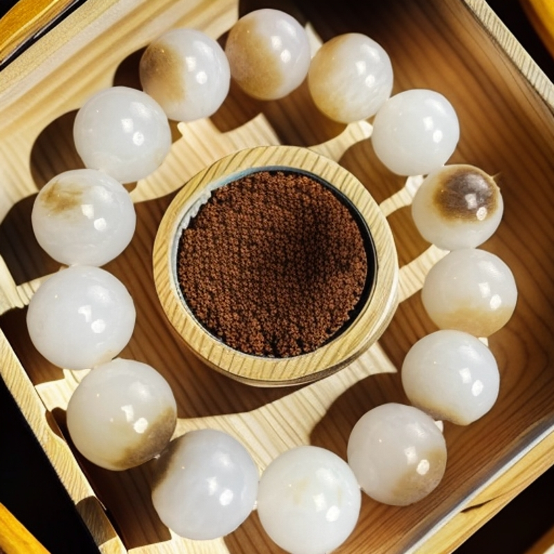 【臻选】收藏级新疆和田玉且末金山糖白红糖白肉羊脂玉16手串精美