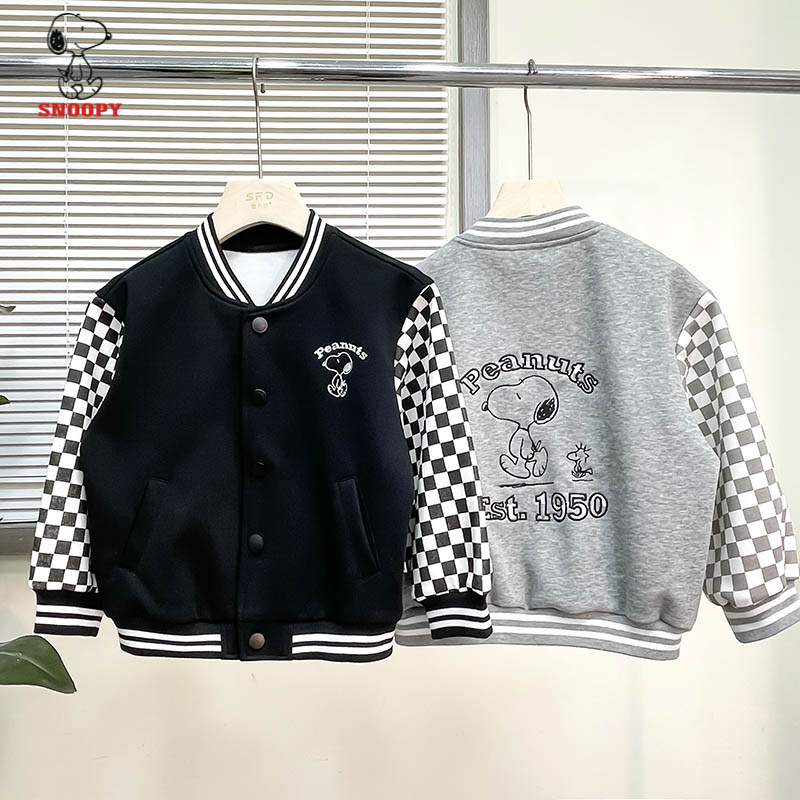 Snoopy/史努比24新款男女童春秋户外时尚休闲棒球服外套洋气潮