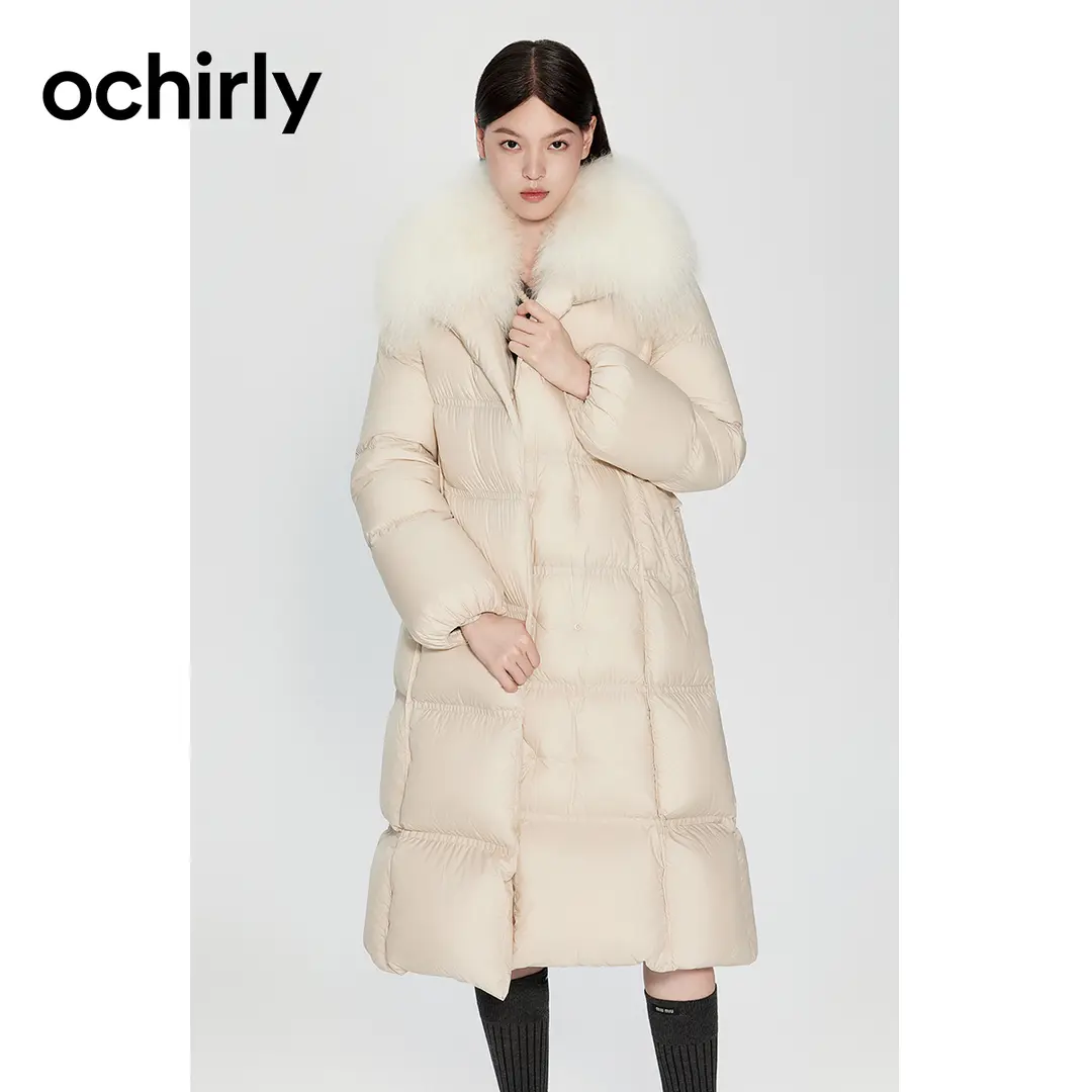 【澳洲进口白鸭绒】huhu轻羽 欧时力 热力感外套冬可拆毛领慵懒感