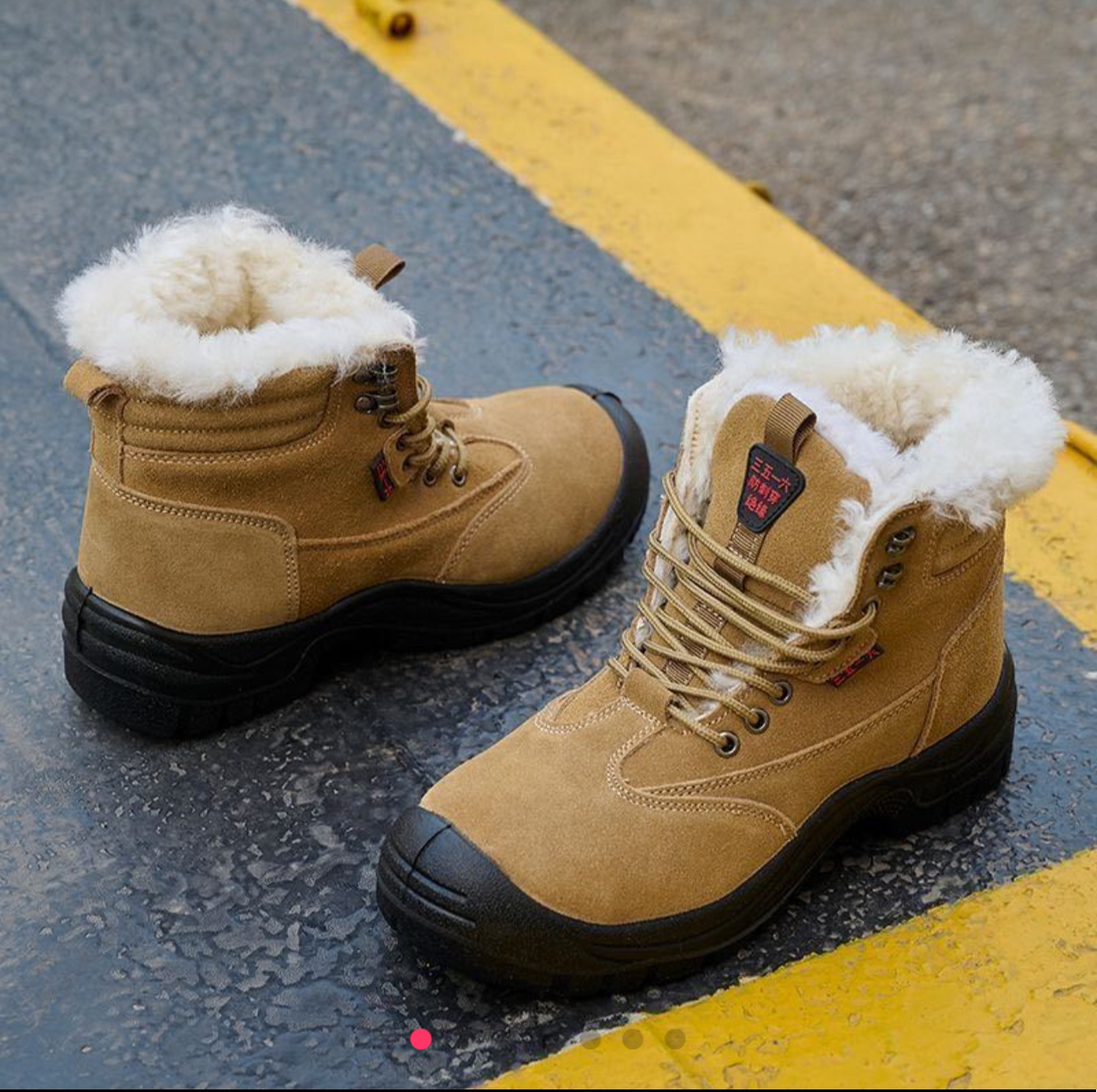 3516羊皮毛一体/防砸防刺/绝缘劳保鞋棉鞋（B3）