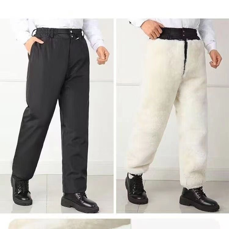 冬季羊毛皮裤皮毛一体加厚保暖高腰羊皮裤子