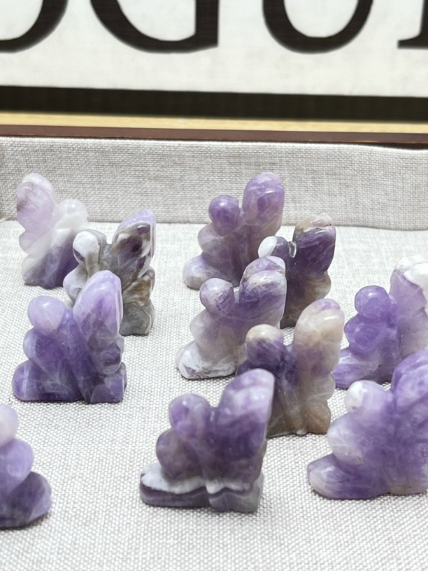 天然紫水晶雕刻件小型