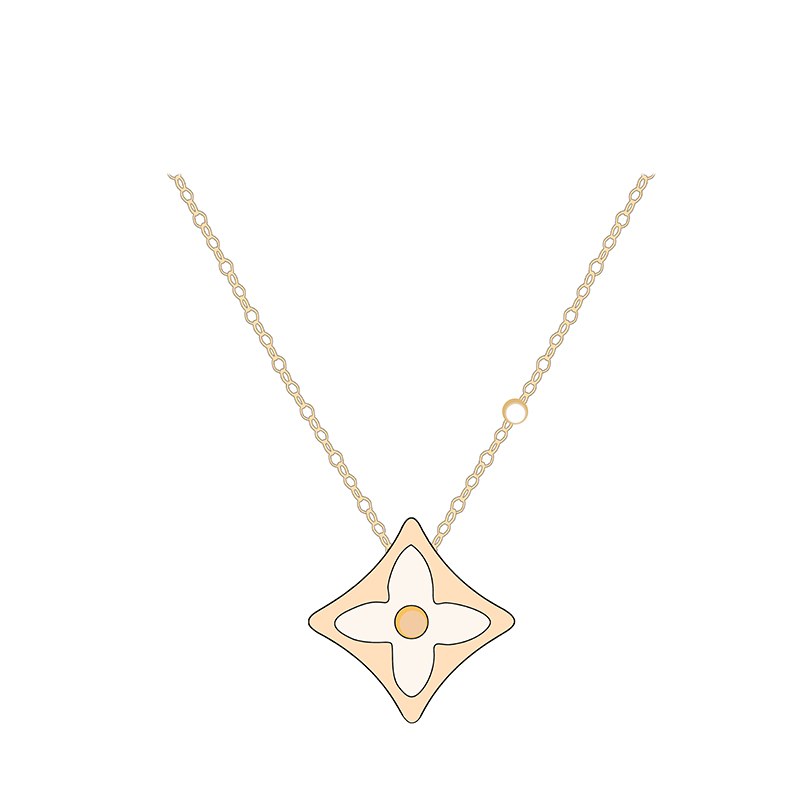 合金合成锆石项链 【Dewone 】气质轻奢时尚绿色项链YX160053