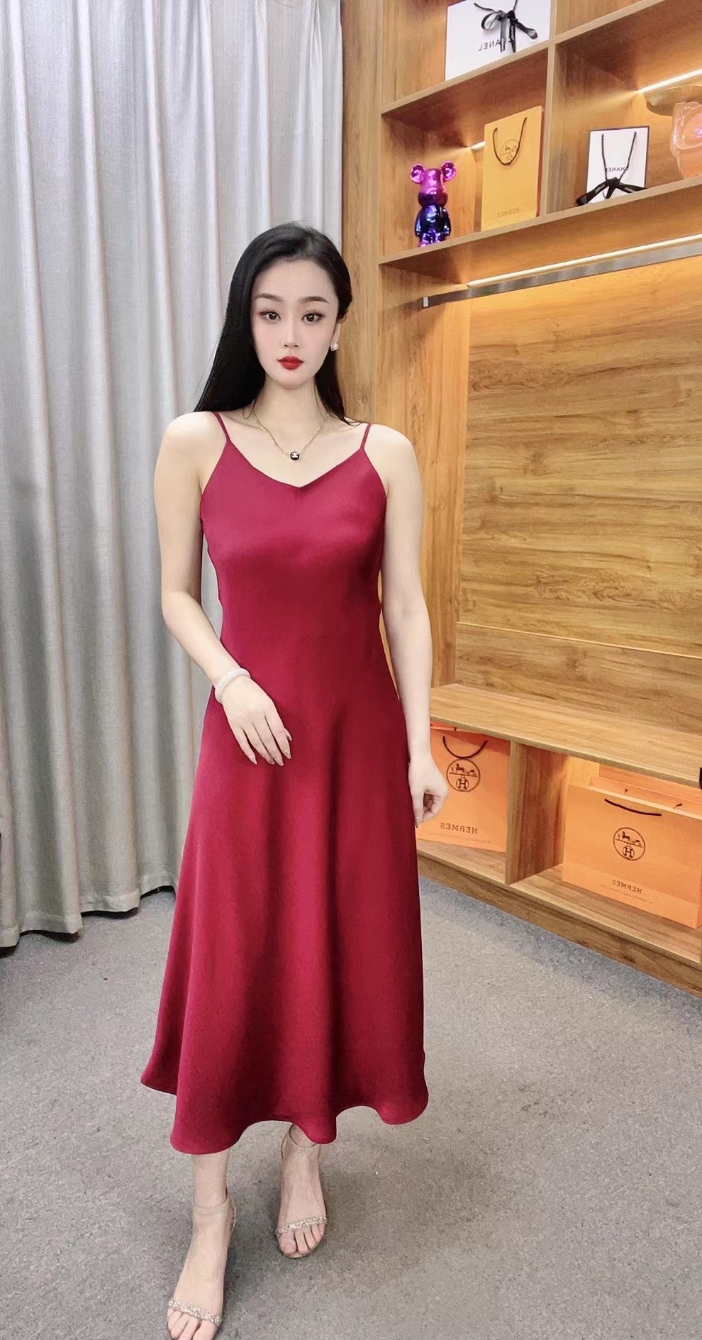 新款鱼尾裙显瘦时尚百搭修身纯色夏季气质吊带裙子882