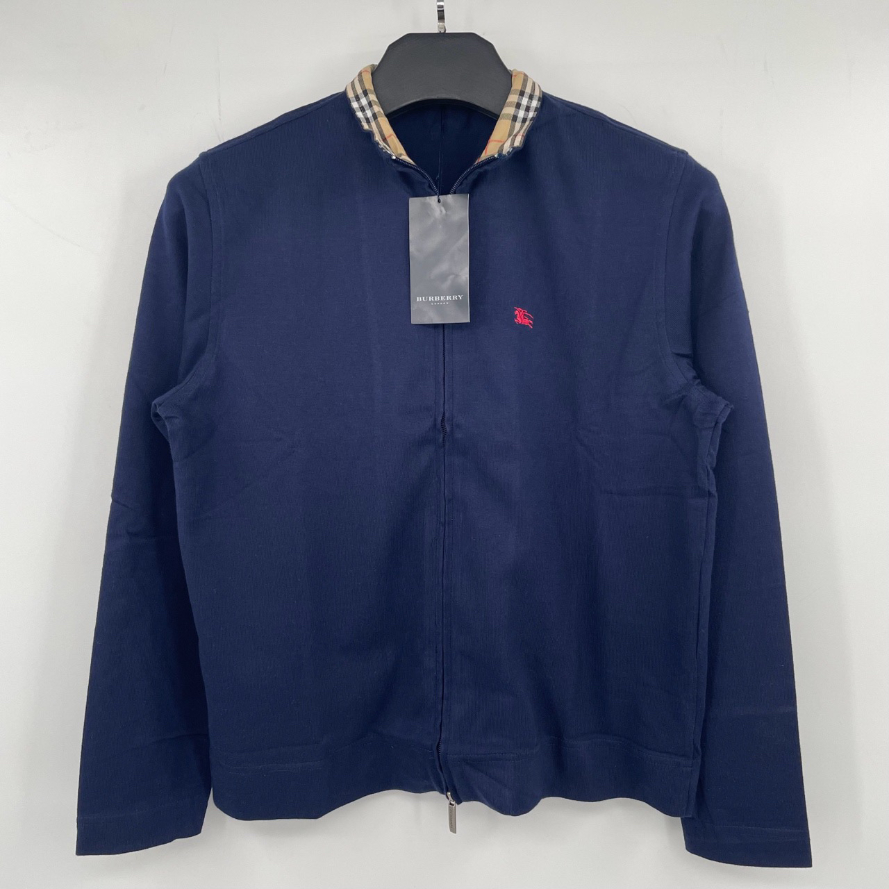 99新 BURBERRY/博柏利 Burberry 4领口格纹战马刺绣夹克 叶子523