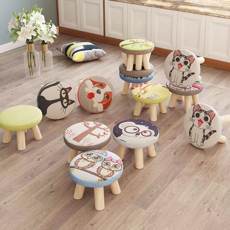 科技布创意卡通小象凳家用小板凳时尚可爱凳子动物凳矮凳客厅单人