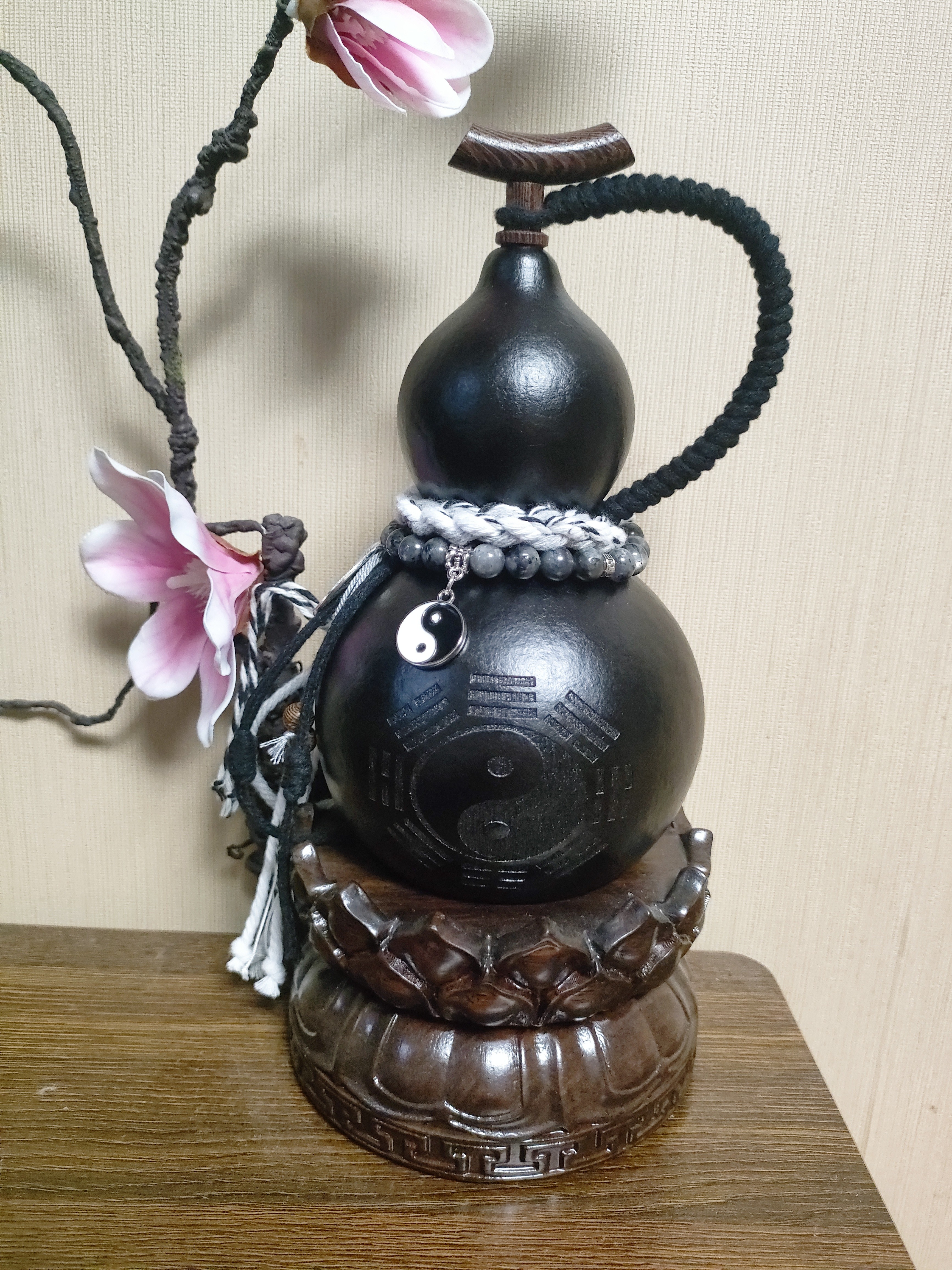 【道法自然】精品大漆酒葫芦仿古珍藏文玩摆件天然葫芦大漆葫芦