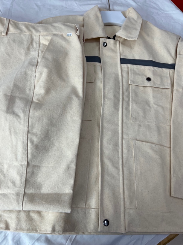 电焊工作服套装男加厚帆布多口袋纽扣上衣焊工服耐磨防烫隔热劳保