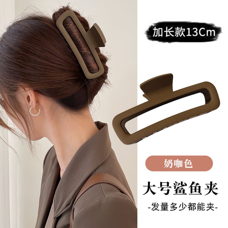 QR砂超大号抓夹气质后脑勺盘发鲨鱼夹发卡子时尚夹子头饰新娘头饰