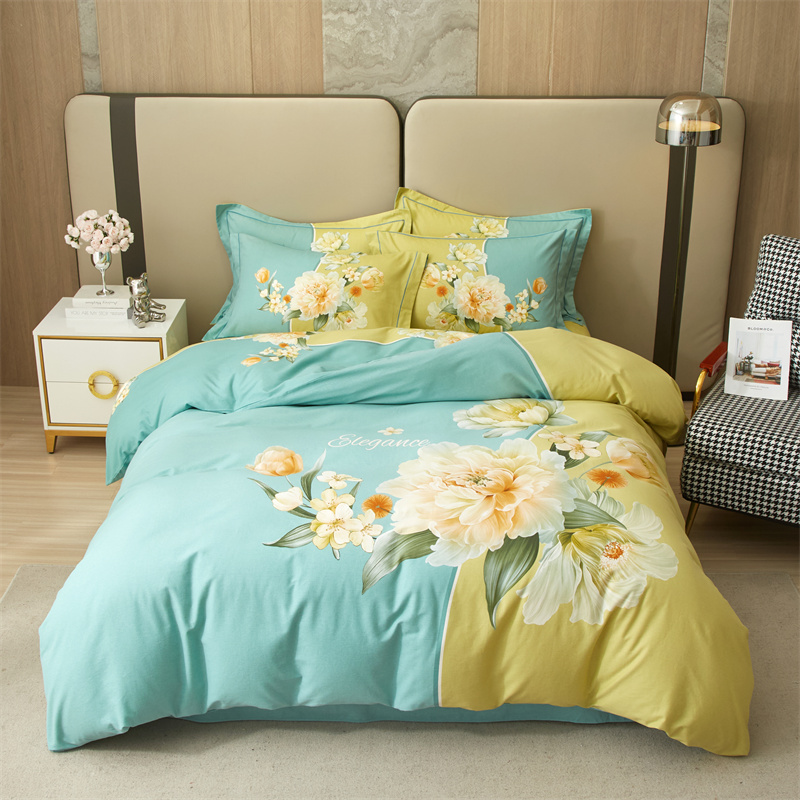 秋冬加厚纯棉磨毛四件套全棉柔软舒适被罩可裸睡床单被套床单用品