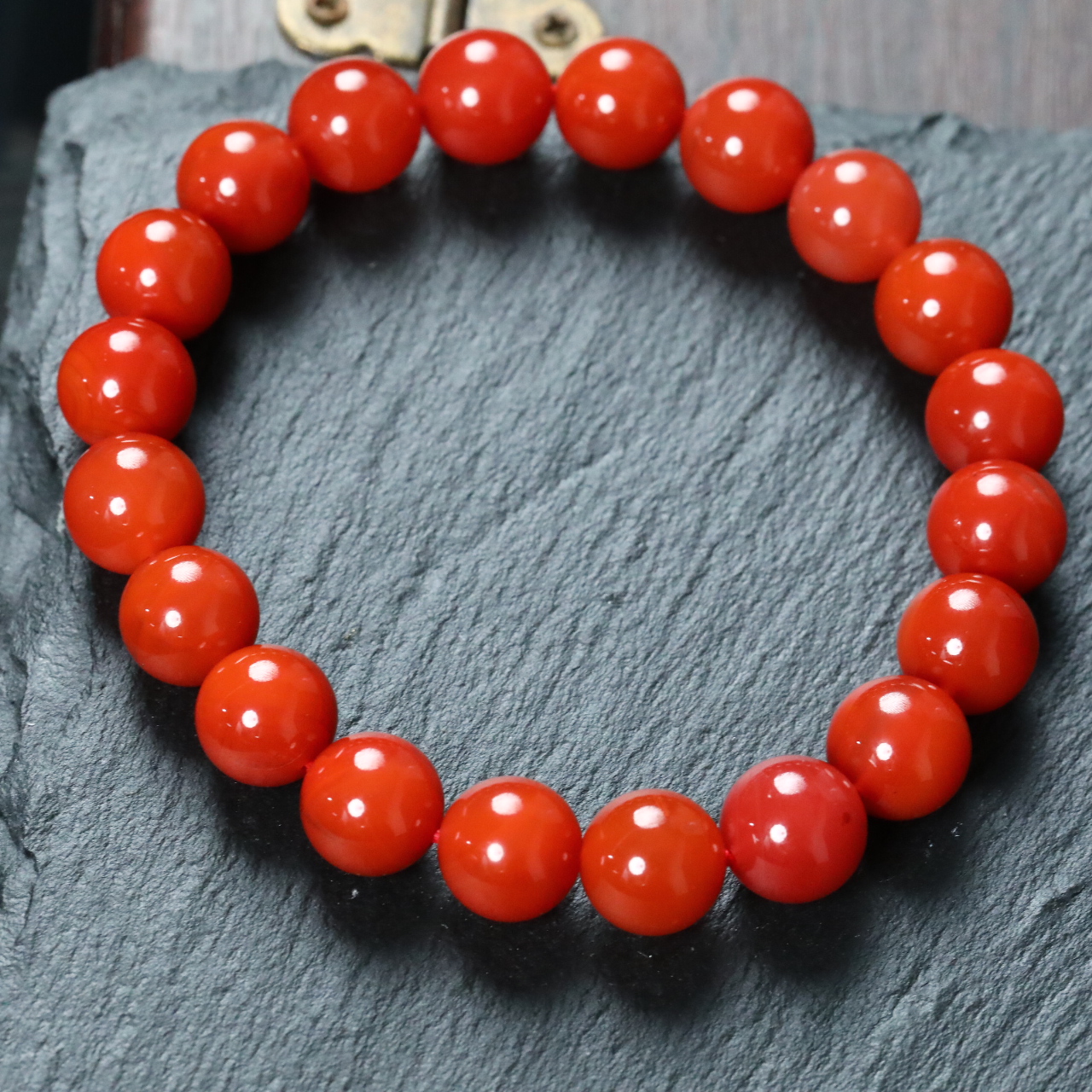 南红手串 匡氏珠宝 保山南红手串9mm+ BYL-NHY28(多样性发货)