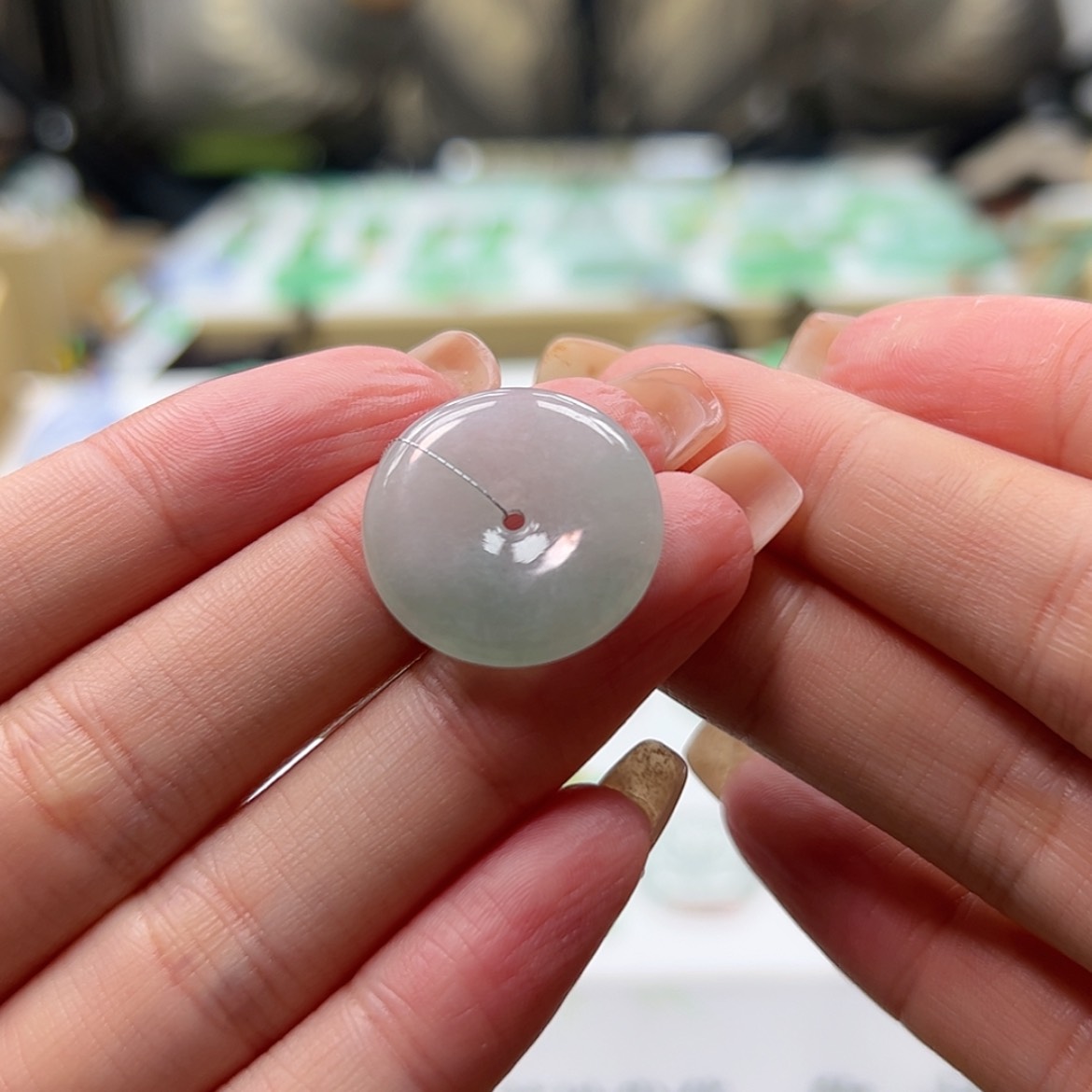【闪购商品】翡翠颈饰未镶嵌佛**姐平安扣
