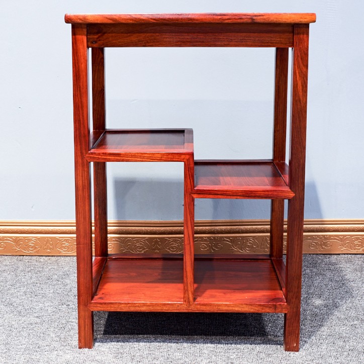 花架非洲花梨木实木多层盆景架花几木质置物架客厅电话架鱼缸架