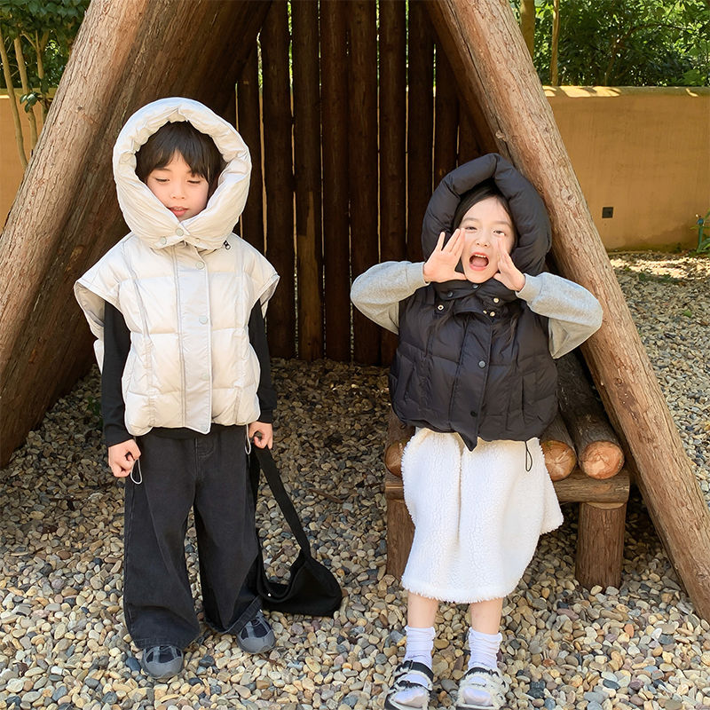 儿童马甲2023秋冬季新款中大童男女童宝宝坎肩背心韩版