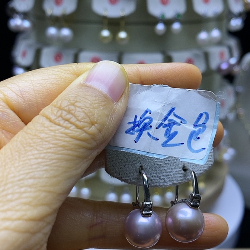 【闪购商品】淡水珍珠耳饰银S925镶嵌