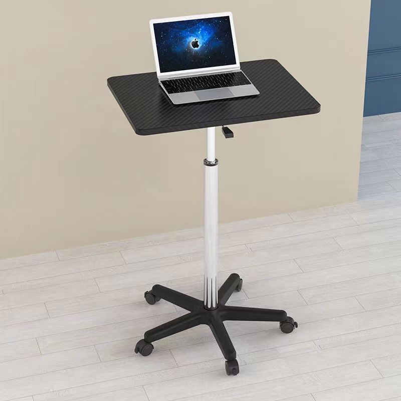 电脑升降桌懒人家用可移动书桌直播推拉小桌子站立式带轮工作台
