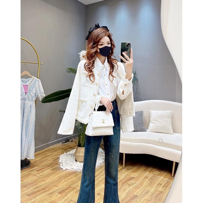 清 【豪华外套】高品质重工手工钉珠镶钻名媛小香风钉珠外套