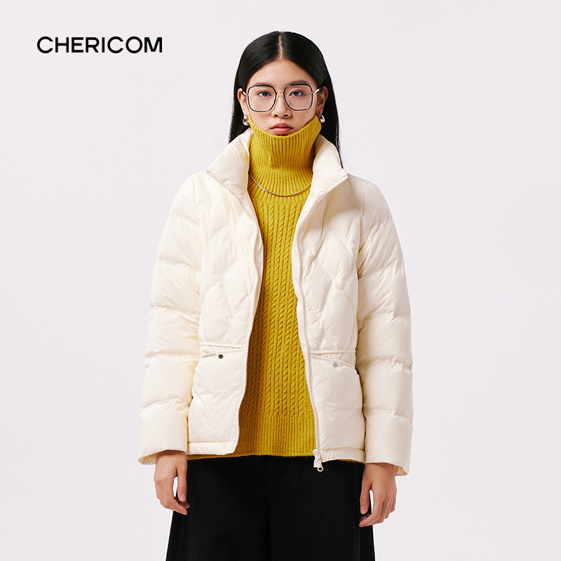 【商场同款新品】千仞岗秋冬时尚小短款面包服羽绒服外套Y298120Y