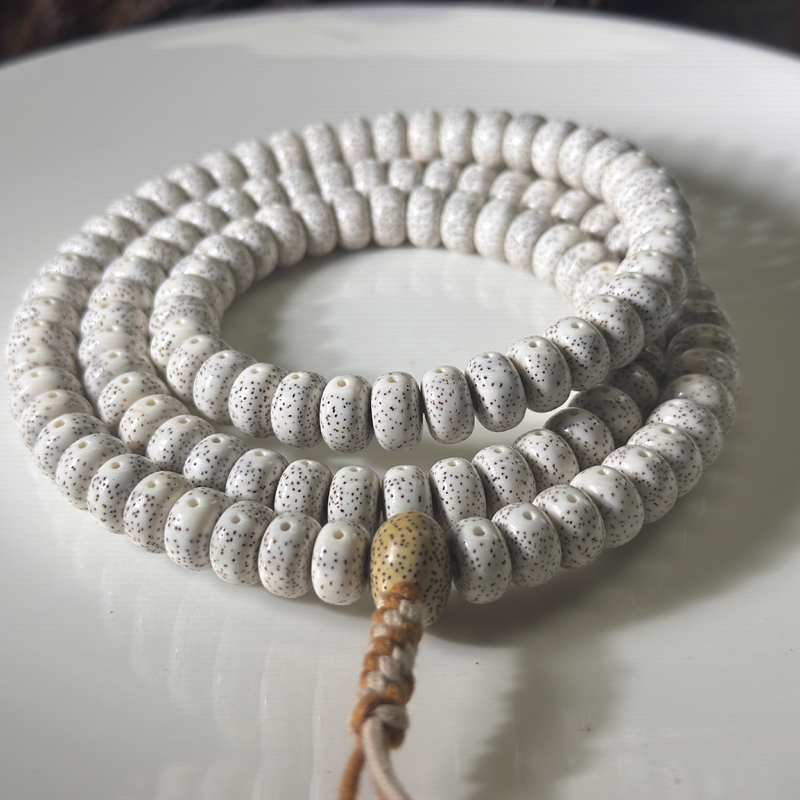 苏雅阁精选海南毛感脱脂正月星月菩提108珠14*10藏式桶珠文玩佛珠