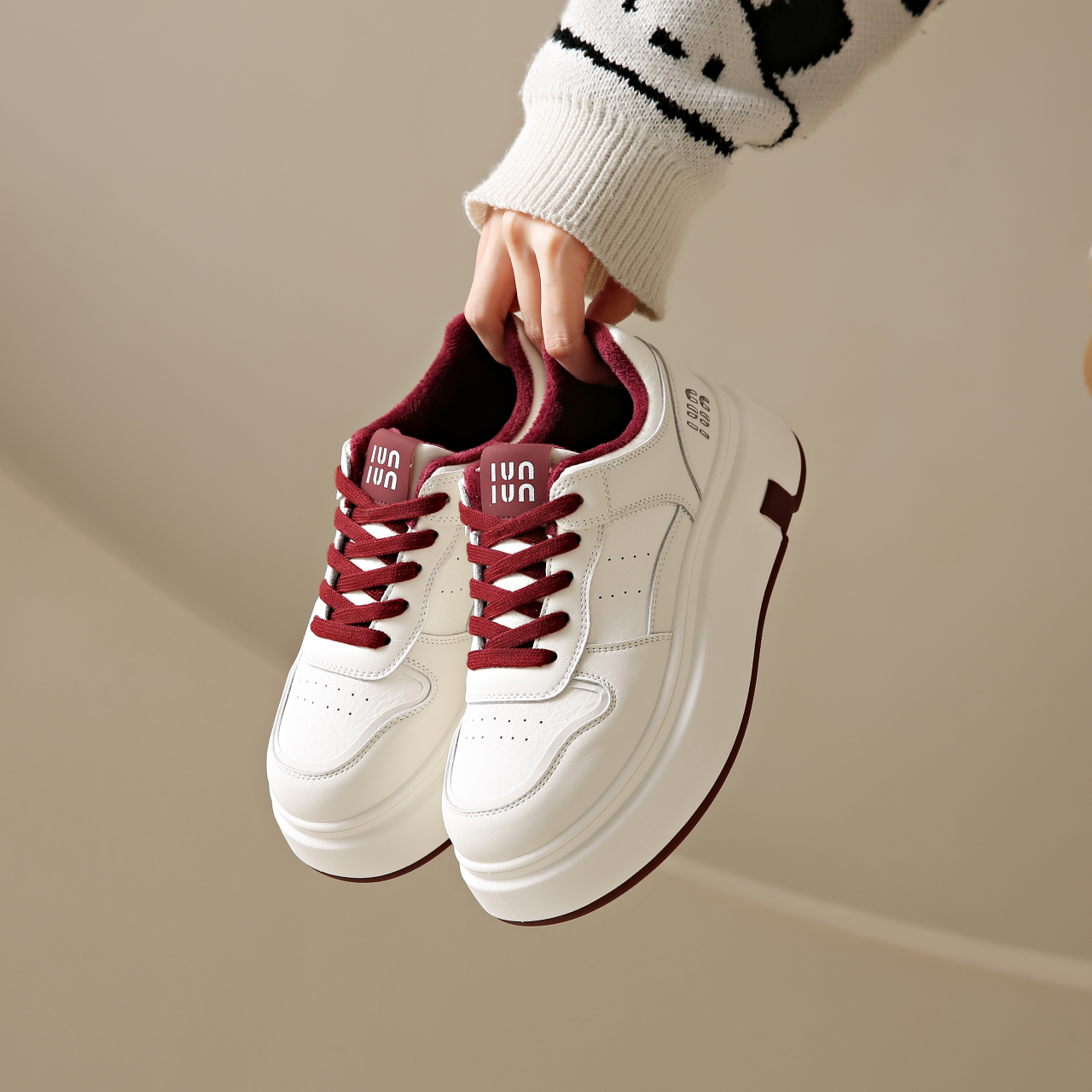 专柜版安哥拉红橡胶舒适百搭松糕软底防滑轻便爆款上新款四季女鞋