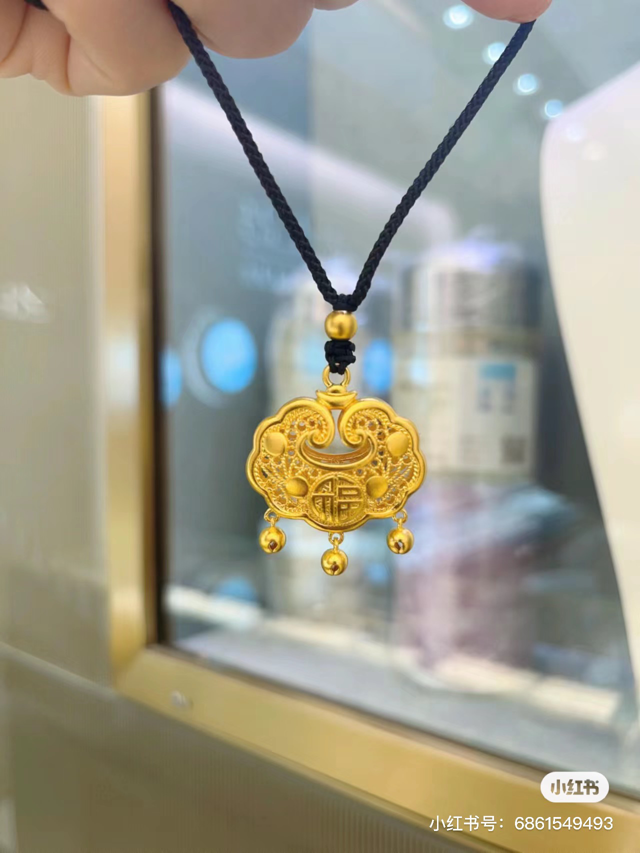 合金吊坠 合金材质长命福锁百搭吊坠