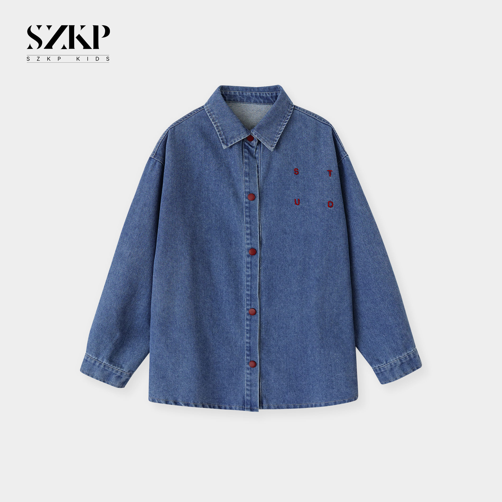 SZKP女童装初秋韩版上衣中大童时尚衬衣儿童牛仔外套BGYQ442533