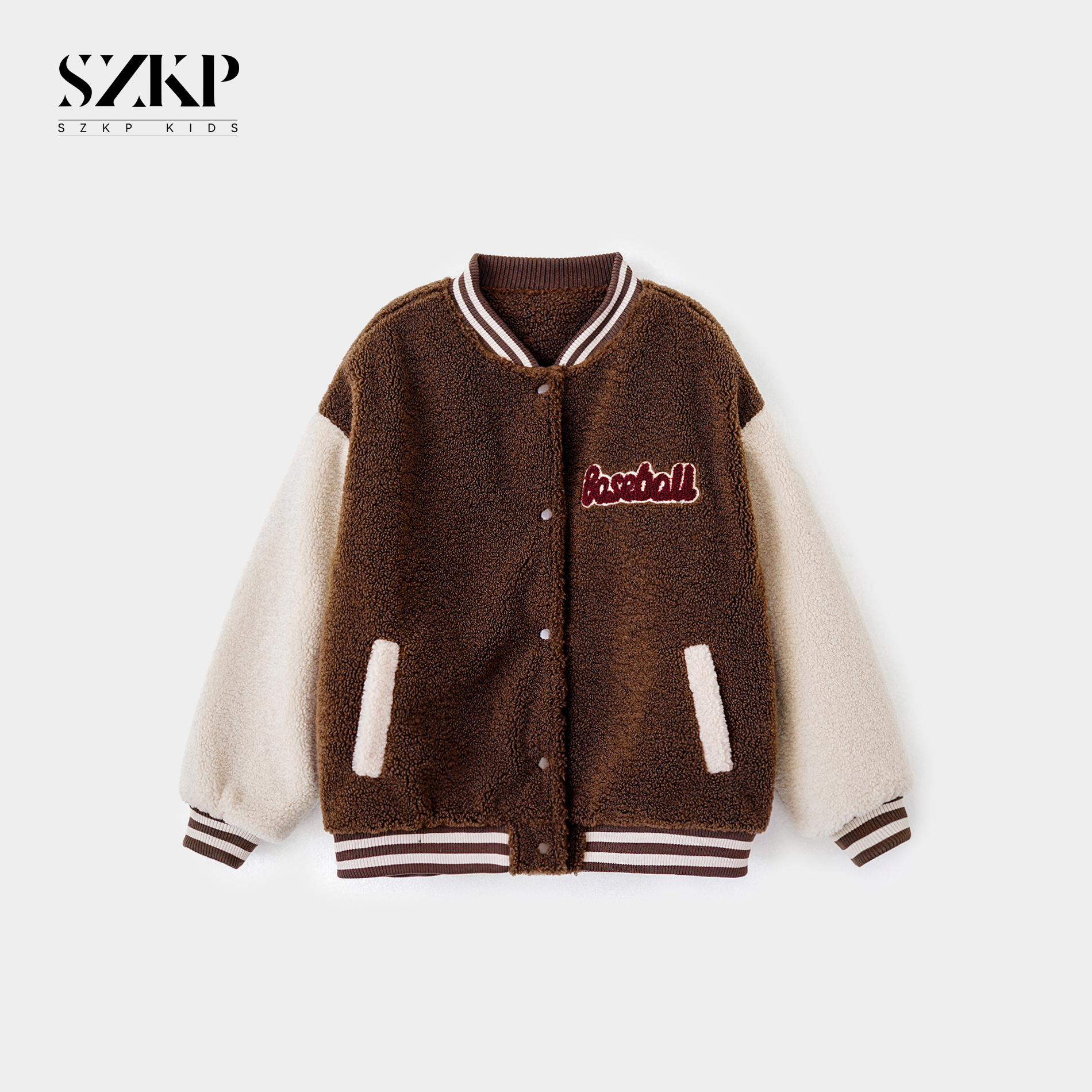 SZKP冬季女宝夹棉外套女童装中大童儿童时尚保暖棒球服BGYD443956