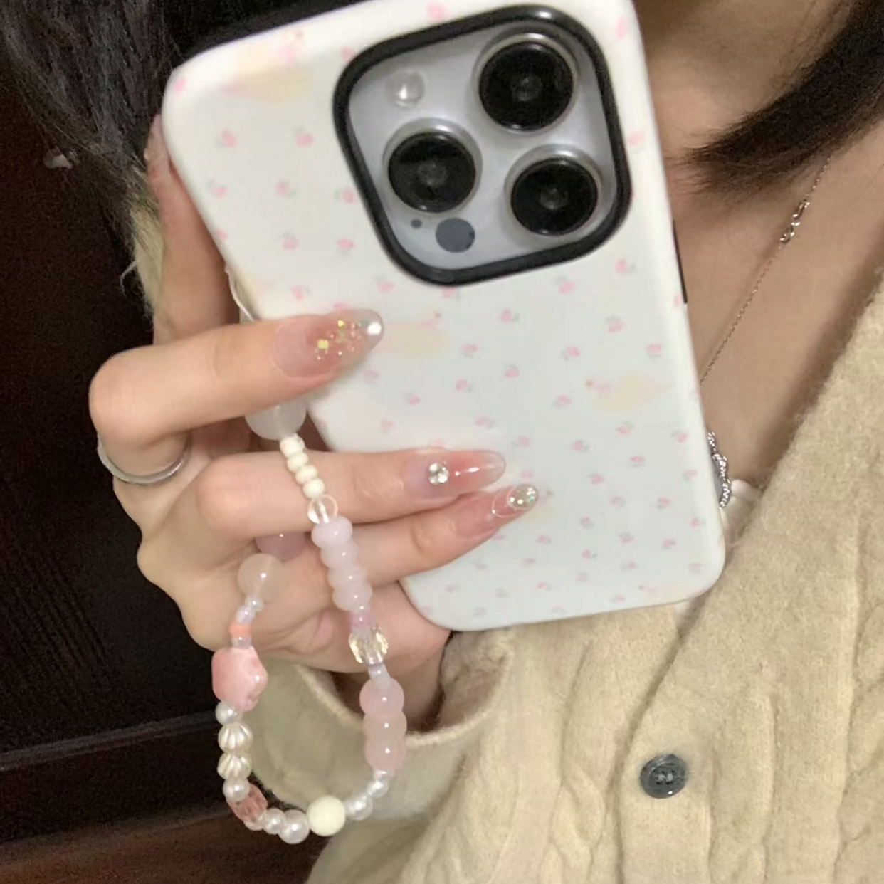 ins风少女小碎花苹果15promax手机壳iPhone14pro二合一12保护套13