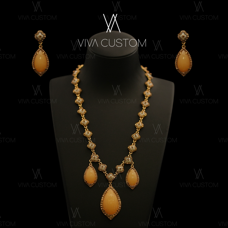 铜合金耳饰 (鎏金岁月系列)复古宫廷优雅气质秋日蜜糖套装