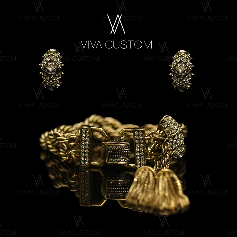 铜合金合成锆石耳饰 （HD系列）欧美轻奢华丽气质几何璀璨流苏套装