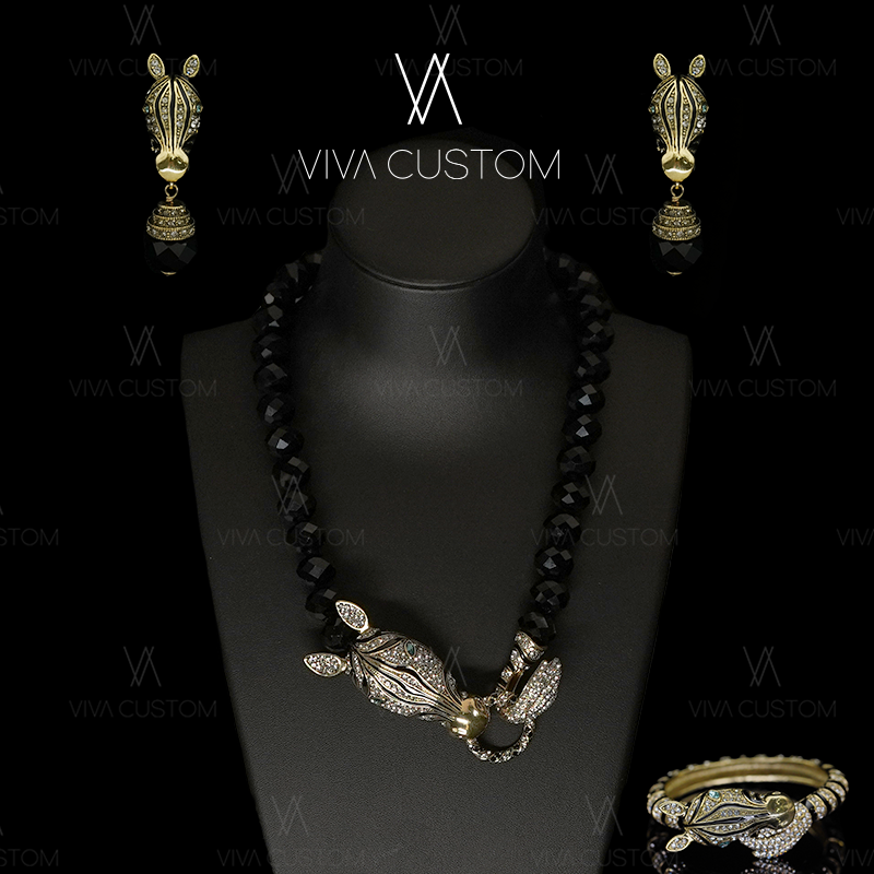 合金合成锆石胸针 (HD系列)高级设计感野蛮生长斑马套装