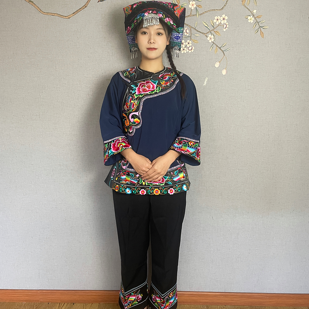 土家妹传统民族服饰刺绣土家族苗族女款可定制款号1096