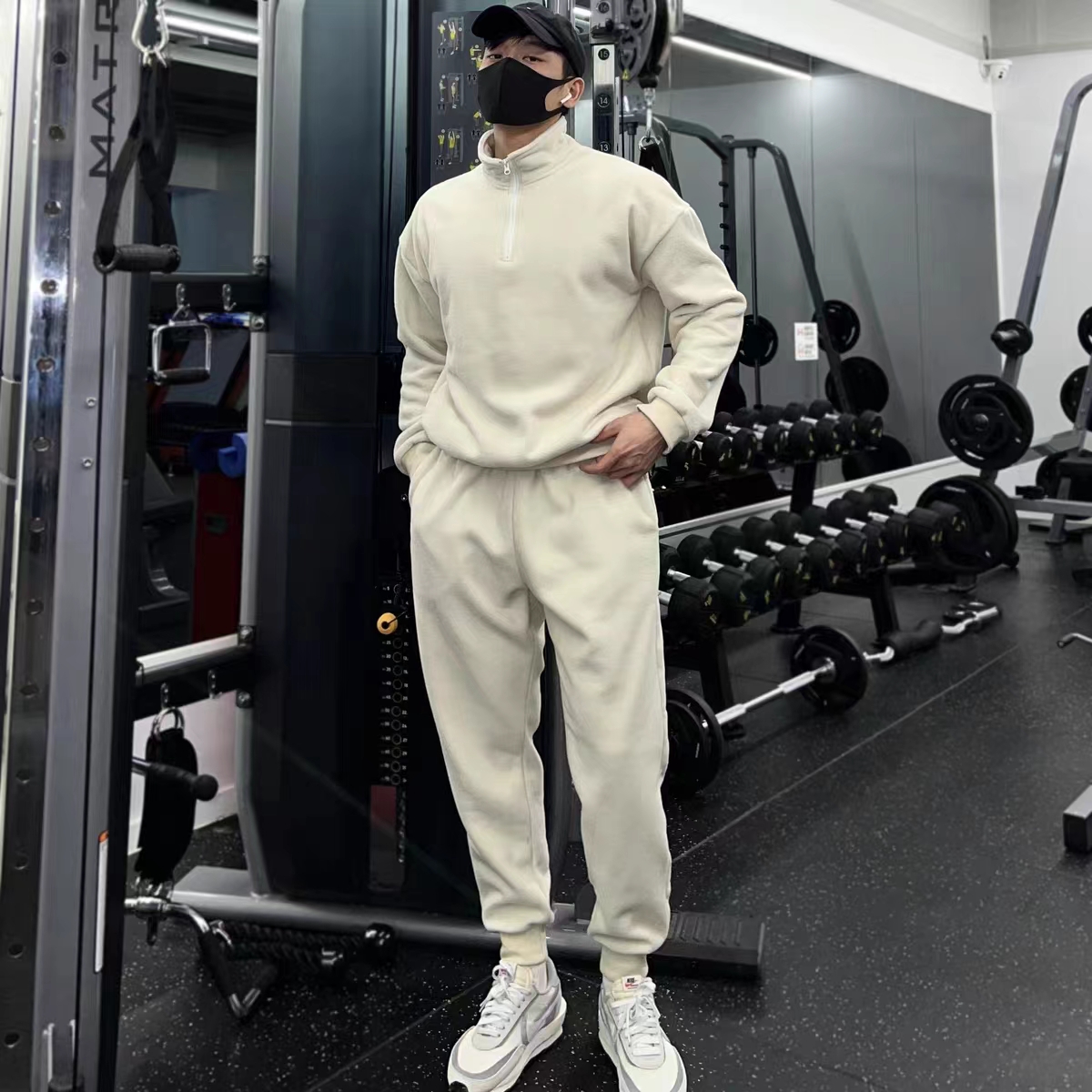 【小扬哥优选】套装男运动服秋冬季立领休闲潮流宽松时尚摇粒绒训