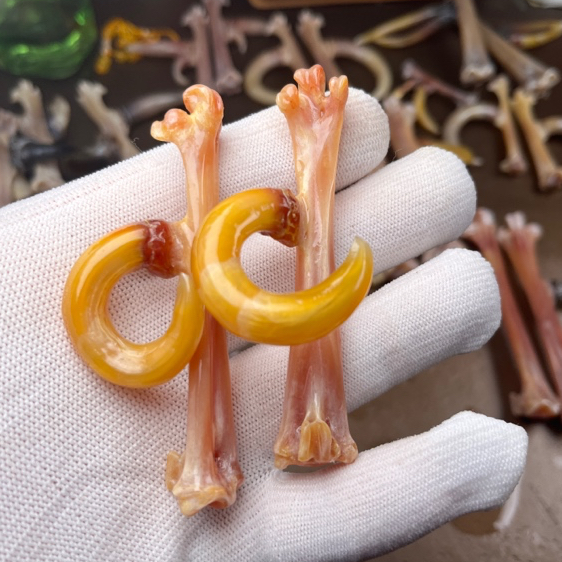 创意文玩鸡爪骨，一对，拍后3天内发货