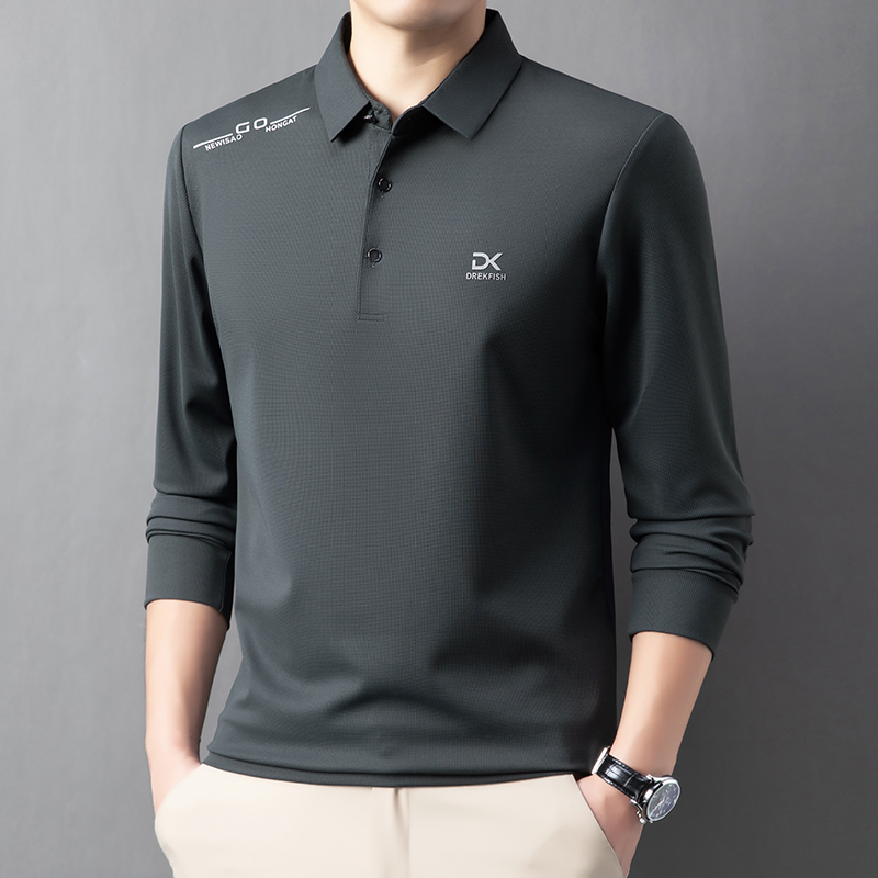 Mexican/稻草人POLOt恤商务男士秋装秋季男款翻领长袖polo