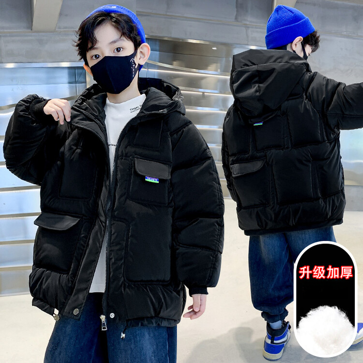 儿童装男童冬装棉服2023新款棉衣中大童冬季加厚棉袄洋气外套