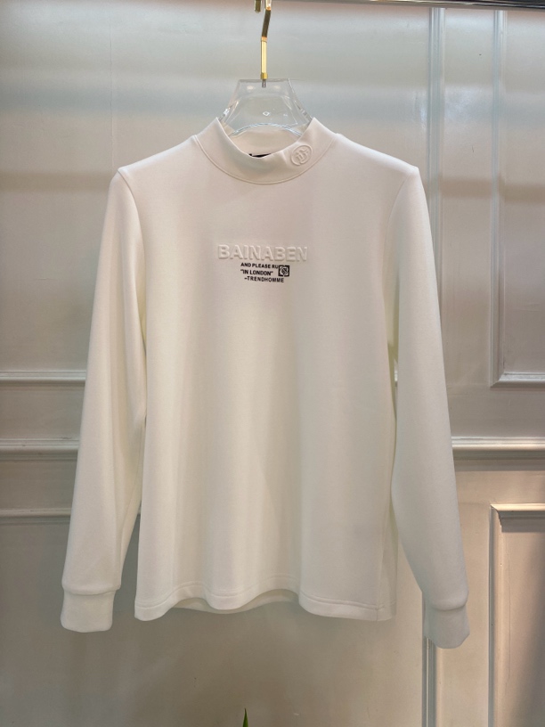 男士半领长袖精梳柔顺棉