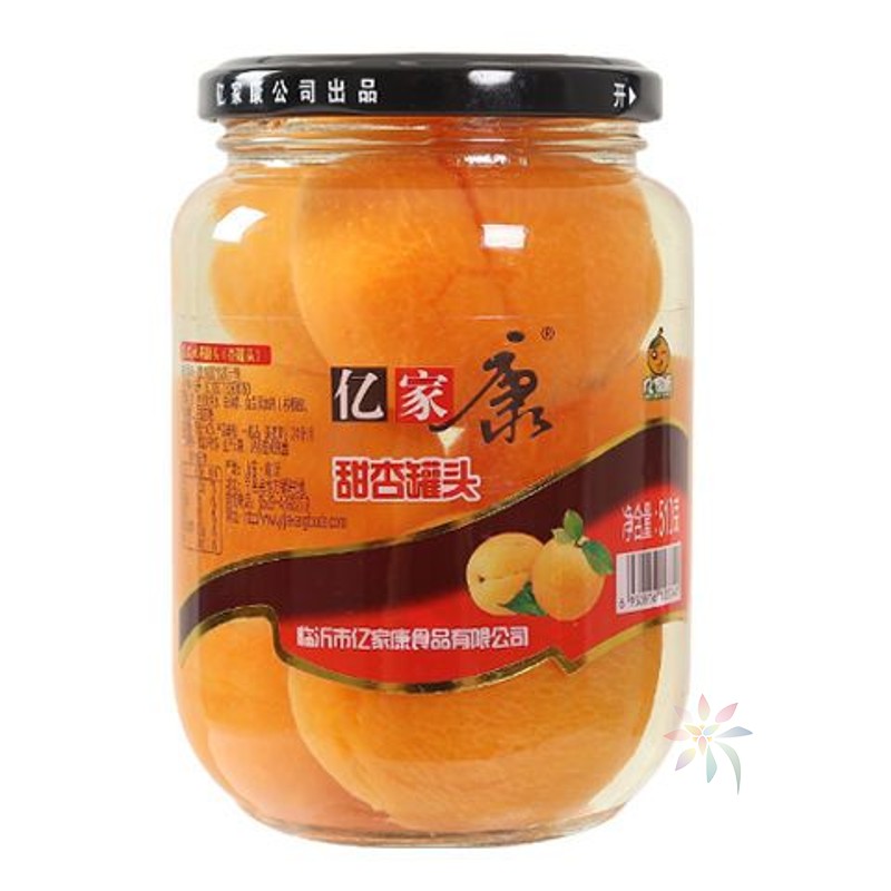 新鲜自制水果甜杏罐头510克瓶4瓶一箱批发老式罐头老/0lb蔬菜组合