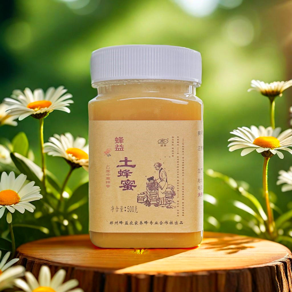 自然成熟高浓度结晶滋补土蜂蜜500g*2瓶