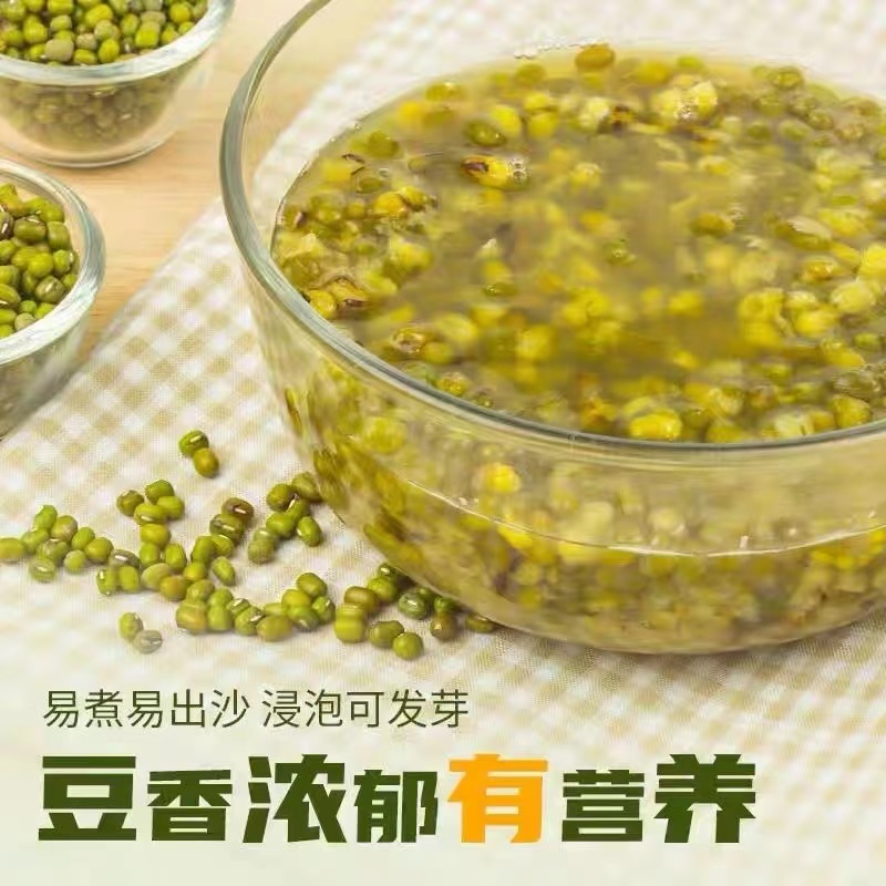 五斤装东北小绿豆农家生态豆未打药易出沙2500g