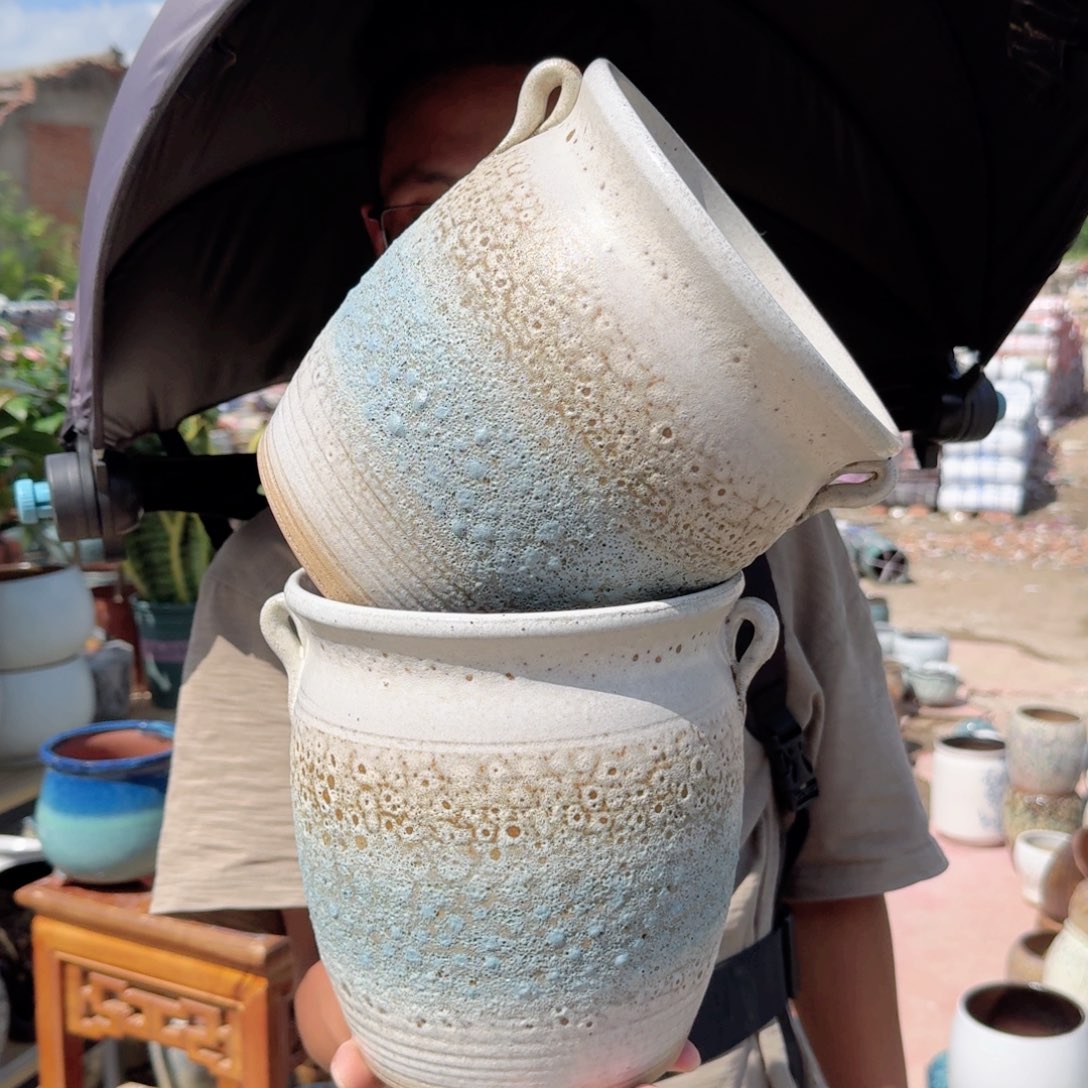 【闪购商品】紫砂花盆口19高21（两个泡泡耳朵