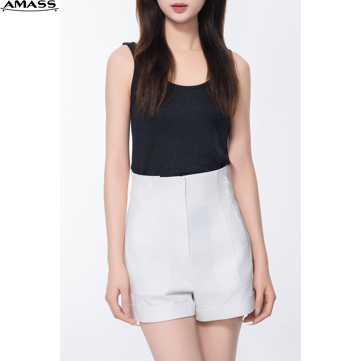 AMASS/阿玛施夏季时尚百搭清凉显瘦修身打底背心吊带女装5300725