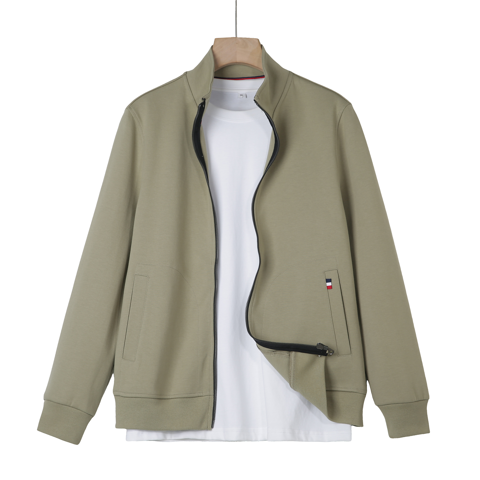 秋季立领夹克 高端针织舒适休闲简约男生外套长袖 高品质秋冬男款