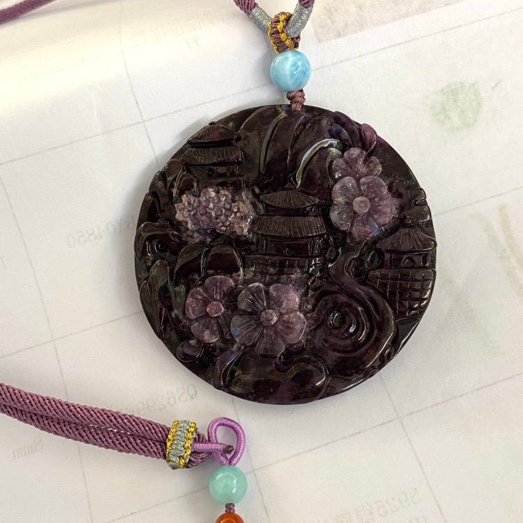 匡氏甄选 舒俱来幻彩山水牌吊坠 Z-HL-A6803（多样性发一）