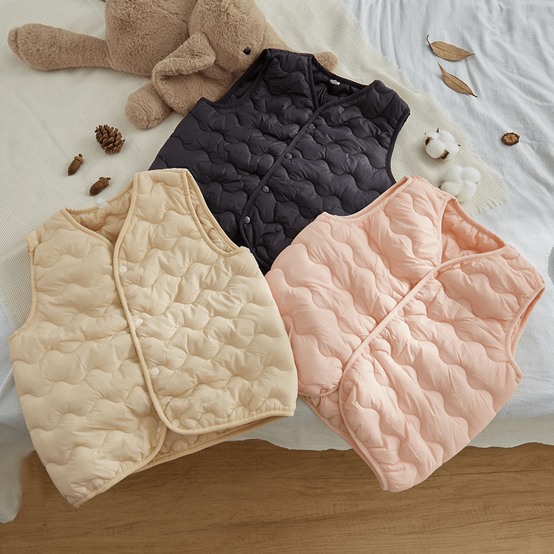 儿童保暖马甲秋冬新款防风加厚保暖内搭外穿马甲男童女童棉服外套