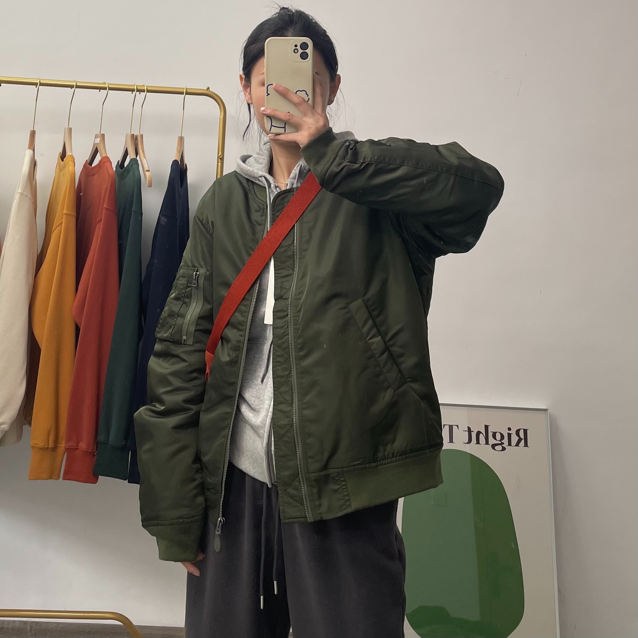 试衣间 新品男女同款情侣款外套棒球服上衣飞行员夹克休闲工装