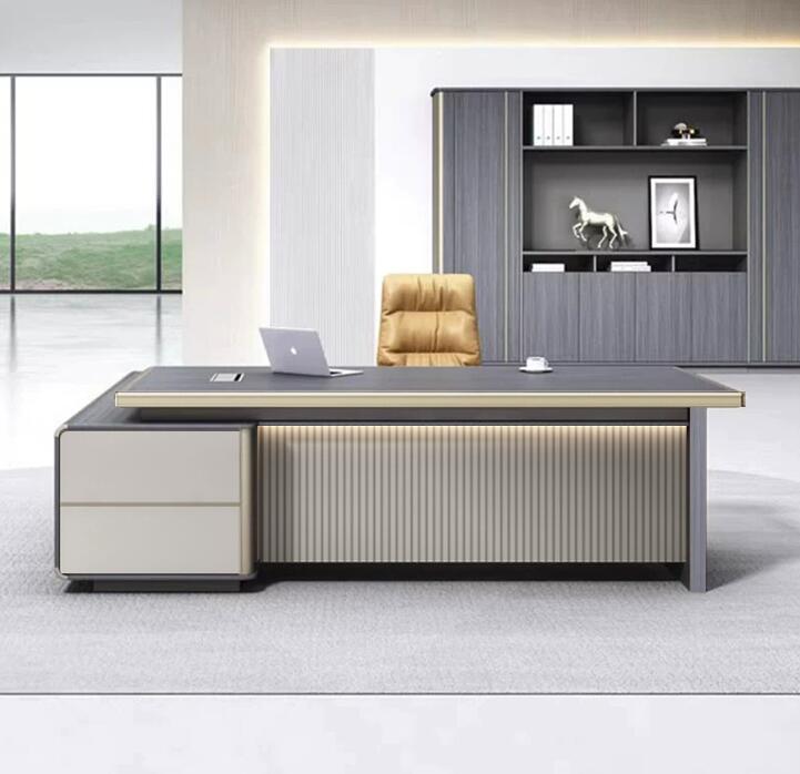 桌面老板桌简约现代经理办公室桌椅组合全套公司老板办公桌